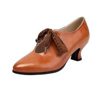 HELLORSOON Damen Mandelspitze Dirndl Schuhe Mary Janes Damen Pumps Bequem Absatzschuhe Bequem Blockabsatz Trachten Schuhe Oktoberfest Hochzeit Tanzschuhe Für Riemchen Dirndl