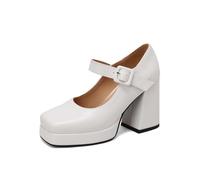HELLORSOON Damen Pumps Dirndl Festliche Riemchen Breite Füße Absatzschuhe rutschfeste Chunky Heel Kleid Schuhe Elegant Dirndlschuhe Oktoberfest Klassisch Sandaletten Blockabsatz Tanzschuhe