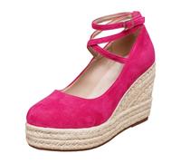 HELLORSOON Damen Pumps Trachtenschuhe Trachten Absatzschuhe Rockabilly Sommer Hohe Schuhe Bequem Dirndlschuhe Oktoberfest Klassisch Sandaletten Für Riemchen Dirndl