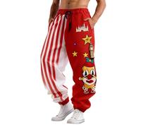 HELLORSOON Jogginghose Herren Lang Sporthose Mit Bunte Bedrucken Y2K Elastische Taille Hippie Hose Bunt Muster Cargohose Für Männer Streetwear Outdoorhose Streetwear Stoffhose Vintage