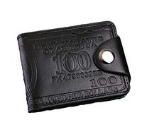 HELLOYOUNG Retro Herren Geldbörse 3D-Dollar-Druck Kredit-ID-Kartenhalter Geldbörse Männliche Geldbörse Multi Pocket Portfel New Carteira Portomonee (02)