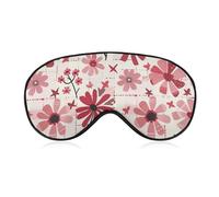 Hellrote quadratische Schlafmaske, Augenmaske, Augenmasken für Schlafmasken für Damen und Herren, Reiseaugenmaske, verstellbare Schlafmaske, Schlafmaske, Verdunkelung, niedliche Schlafmaske