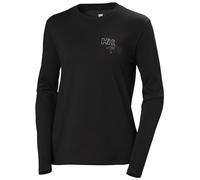 Helly Hansen Damen F2F W Langarm-T-Shirt aus Bio-Baumwolle, Schwarz, Größe XS