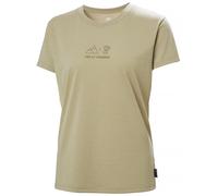 Helly Hansen Funktionsshirt "Skog Graphic Tee" in Khaki - Größe XS | Damen Outdoor Tops Shirts