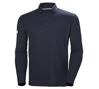 Helly Hansen Crewline Long-Sleeve Polo Blau, Herren Polo Shirts, Größe XXL - Farbe Navy