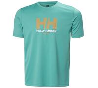 Helly-Hansen Hh Tech Graphic T-Shirt | Herren Langarm UPF 50 Sonnenschutz Schnelltrocknend Feuchtigkeitstransport Outdoor, 472 Dark Mint, Mittel