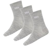 Helly Hansen Kinder Unisex K Wool Sock Basic 3Pk, Grau-Melange, 26-28