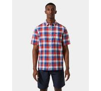 Helly Hansen Kurzarmhemd Fjord QD 2.0 (angenehmes Tragegefühl) rot/deepblau Herren, Größe XXL