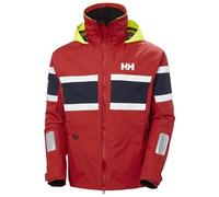 Helly-Hansen Salt Original Jacket - Herren-Segelmantel, Flaggenstreifen, wasserdicht, Helly-Tech, reflektierende Kapuze, 162 Rot, XL