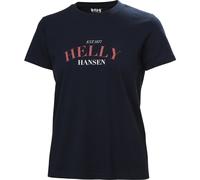 Helly Hansen - Women's Core Graphic T-Shirt 2.0 - T-Shirt, Gr. S, blau/schwarz (Navy)