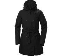Helly Hansen W Welsey II Trench Insulated Black, Größe XS - Damen PrimaLoft® Regenjacke, Farbe Schwarz