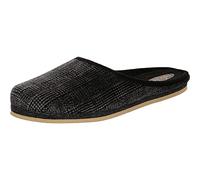 Helmut Trunte Herren Hausschuh Pantoffel aus Filz in Schwarz und Grau - Qualität aus dem Erzgebirge. schwarz grau Gr. 41