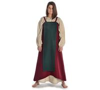 HEMAD Damen Wikinger Über-Kleid Mittelalter Wolfilz L/XL dunkelrot-grün