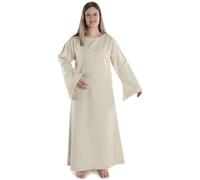 HEMAD Mittelalter-Kleid Trompetenärmel 100% Baumwolle Modell: Sigune, Beige XL