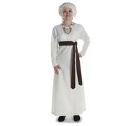 HEMAD Mittelalter Unter-Kleid Cotte Reine Baumwolle Modell: Meliur, Beige S-M