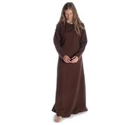 HEMAD Mittelalter Unter-Kleid Cotte Reine Baumwolle Modell: Meliur, Braun L-XL