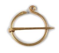 HEMAD Wikinger Fibel Paar (2 Stück) Handarbeit ⌀ 3 cm Schlange Schlagen-Fibeln Ringfibeln Mittelalter Gewandnadel Messing Modell: Thersites