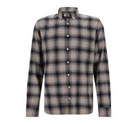 MAERZ Muenchen Hemd Herren Regular Fit Langarm Flanell blau, 41 (L)