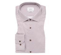 ETERNA Slim Fit Hemd beige/braun, Bedruckt