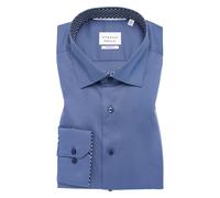 ETERNA MODERN FIT Natural Stretch Langarm Hemd dunkelblau popeline 1082-17-X14K - Dynamic Cotton 46