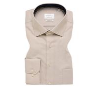 ETERNA Hemd Modern Fit Twill Einfarbig Beige Langarm