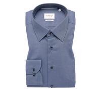 ETERNA Herren Langarmhemd Modern Fit Strukturiert Denim Größe 44