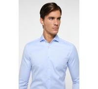 Eterna Herren Langarm Super Slim Cover Shirt Twill Hellblau Uni, hellblau, 40