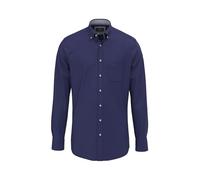 FYNCH-HATTON Hemd aus Baumwolle mit Brusttasche und Button-Down-Kragen Navy/XL