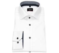 Hemd - Body Fit - Kentkragen - Twill - Kontrastknöpfe - weiß Venti