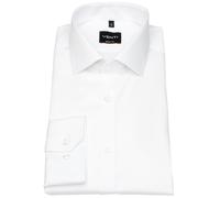 Hemd - Body Fit - Kentkragen - Twill - weiß - extra langer 69cm Arm Venti