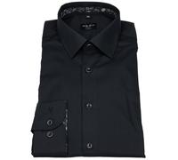 Hemd - Body Fit - Patch - schwarz - extra langer 69cm Arm Marvelis