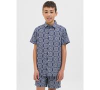 Jorseersucker AOP Shirt Ss Jnr
