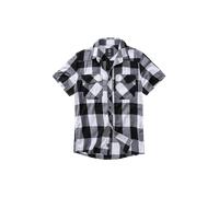 Brandit Check Shirt Short Sleeve, Farbe: White/blac, Größe: XXL