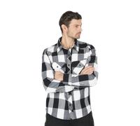 Brandit Hemd Checkshirt in White/Black-L