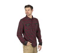 Brandit Check Duncan Langarmhemd XL Red / Brown