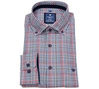 Hemd - Comfort Fit - Button Down Kragen - kariert - rot / blau Redmond