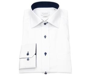 Hemd - Comfort Fit - Oxford - Kontrastknöpfe - weiß Eterna