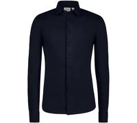 HAKRO Business Regular Fit Jerseyhemd dunkelblau, Einfarbig