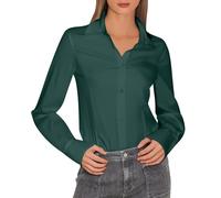 Hemd Damen Hemdbluse Damen Hemd Musselin Blusen Elegante Langarmshirt Langarmshirts Bluse Weiss Langarm Oberteile Sommer Weiß Tunika Gelb Fließend Schwarz 44 Weisse Baumwolle Longbluse Oberteil