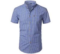 Hemd Herren Kurzarm - Hemd Herren Kurzarm - Männer Karo Baumwolle Hemd Casual Slim Fit Herren Hemden Button Up Männer Kleid Hemden Business Männer Weich Bequem Hemd Chemise, Stil A, M