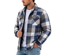 Hemd Herren Langarm Flanellhemd Leichte Hemdjacke Zwei Brusttasche Baumwoll | Kariertes Langarmhemd Holzfällerhemd Freizeithemd Flannel Shirt Overshirt Herbst Winter Männer Hemden,Regular Fit,M-4XL