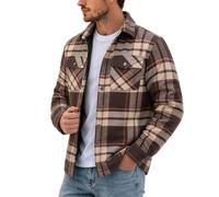 Hemd Herren Langarm Flanellhemd Leichte Hemdjacke Zwei Brusttasche Baumwoll | Kariertes Langarmhemd Holzfällerhemd Freizeithemd Flannel Shirt Overshirt Herbst Winter Männer Hemden,Regular Fit,M-4XL