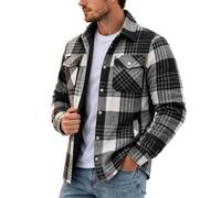 Hemd Herren Langarm Flanellhemd Leichte Hemdjacke Zwei Brusttasche Baumwoll | Kariertes Langarmhemd Holzfällerhemd Freizeithemd Flannel Shirt Overshirt Herbst Winter Männer Hemden,Regular Fit,M-4XL