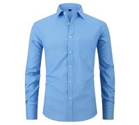 Hemd Herren Langarm Revers Hemden Slim Fit Hemden Oktoberfest Kariertes Trachtenhemd Männer Plaid Stretch Langarmhemd Button Down Bügelfrei Businesshemd Freizeithemden Essentials Shirt