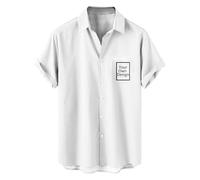 Hemd Individuell Bedrucken Lassen Herren Selbst Gestalten Vorne Bedruckt Sommerhemd Locker Sommer Shirt Y2K Exklusive Individualisierung Strandhemd Mit Foto Text Logo Knöpfe Revers Freizeithemden