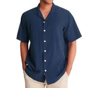 Hemd Kurzarm Herren Henley Shirt Sommerhemd Langarm Einfarbig Button Down Freizeithemd Mit Brusttasche Casual Beach Shirts Jeanshemd