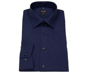 Hemd - Luxor Modern Fit - Fil à Fil - dunkelblau OLYMP