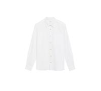 Langarmhemd S.OLIVER, Herren, Gr. M, N-Gr, weiß, Web, Obermaterial: 100% Baumwolle, unifarben, normal hüftbedeckend, Rundhals, Hemden, mit Brusttasche und Knopfleiste (26025515-M) weiß