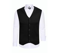 Langarmhemd RUSTY NEAL, Herren, Gr. XL, EURO-Größen, weiß, 60% Baumwolle, 37% Polyester, 3% Elasthan, mehrfarbig, casual, Langarm, Hemden, inklusive Langarmhemd und Weste (14756838-XL) weiß