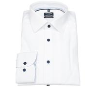 Hemd - Modern Fit - 24/7 Climate Control - Kontrastknöpfe - weiß OLYMP